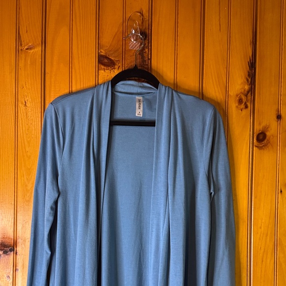 Zenana Outfitters Light Blue Open Front Cardigan - Picture 5 of 6